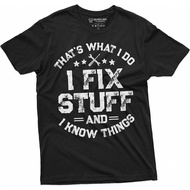 Adult T-shirt Men's Funny I fix Stuff T-shirt Mechanic Engineer Garage Tee Shirt Fashion Tops for Bo
