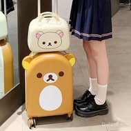 Thick Student Cartoon Luggage Trolley Code Box High-value Super Cute Girl Rilakkuma Travel 67cm Cute