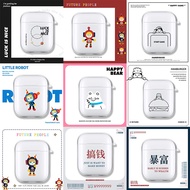 Cartoon Cartoon Japanese Korean ins Style Apple airpods Transparent Protective Case Suitable for pro3 Generation Bluetooth Headset Case 1/2 Generation Shock-resistant-Diruo