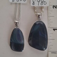 澳洲澳寶opal鑲嵌純銀吊墜連18/20寸純銀...