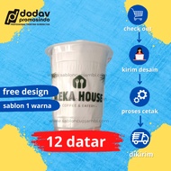 Flat 12oz Cup Screen Printing SAP FOODGRADE BRAND | Ice Coffee Cup | Coffee Ice Glass