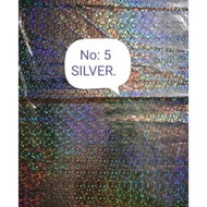 Opp Hamper Wrapping Flower 2 Tone Cellophane Plastic 70*50 cm - Silver (3Pcs)