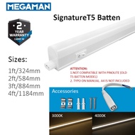 Megaman LED T5 Batten Bulb Tube Light SIGV1 T5 4W 8W 10W 14W 3000K/ 4000K / 6500K Ideal For Cove Lig