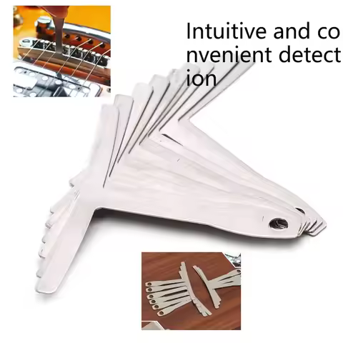 9Pcs Guitar Fretboard Radian Grinding Measuring Ruler Fretboard Curvature Ruler Maintenance Tool Sta