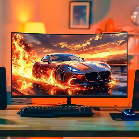 US Shipped 24 inch 240Hz Curved Gaming Monitor FHD 1080P with Speakers FreeSync Low Motion Blur