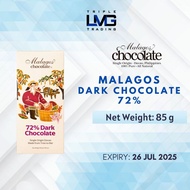 Malagos Chocolate 72% Dark Chocolate 85grams bar