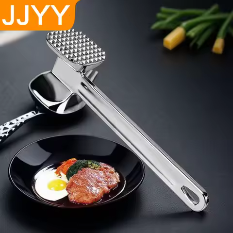 Professional Stainless Steel Meat Tenderizer Hammer Dual Needle Flat Mallet Head for Steak Beef Chic