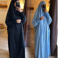 Ramadan Eid Prayer Sets Telekung Travel muslim prayer garment dress women abaya long robe abayas Islam clothing