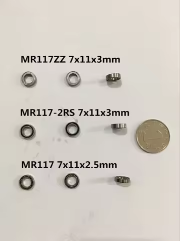 10pcs Mini Bearing MR117ZZ MR117-2RS L-1170 677ZZ MF117ZZ 7x11x3mm MR117 Open Bearing Model Bearing 