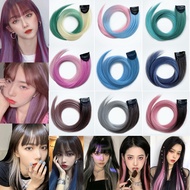 Fashion Girl's Multicolor Hair Piece Wig Hair Extensions Long Straight Wig Piece Gradient Color Wig