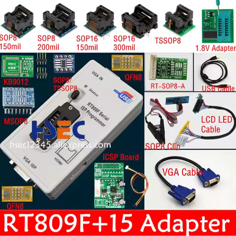 Newest Original RT809F Serial ISP Programmer with SOP8 adapter bios universal programmer better than