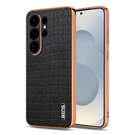 Crocodile PU leather case for Samsung Galaxy S26 Ultra S26+ S25 FE Edge A57 A37 A27 A17 A07 slim bac