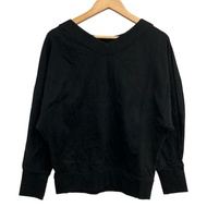 Ebure Tshirt v-neck Size 3 Women black Long sleeves Direct from Japan Secondhand