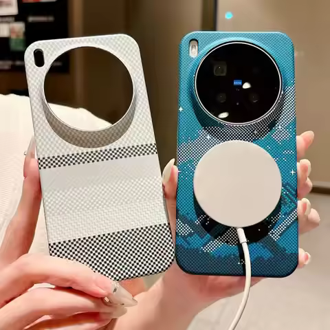 Built-in Magnetic Kevlar Carbon Fiber Pattern Phone Case For VIVO X300 Pro X300S For Magsafe Charge 