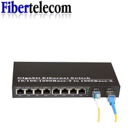Fiber Optical Switch 8 RJ45 2 SFP Fiber Port UTP Media Converter Gigabit Ethernet Switch 10/100/1000M