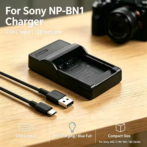 NP-BN1 NP-BN USB-C Battery Charger for Sony DSC-W830 W810 W800 W730 W710 W690 W670 W650 W630 W620 W6