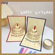3D Greeting Card Creative Birthday Card Three-dimensional Cake Wishes Card