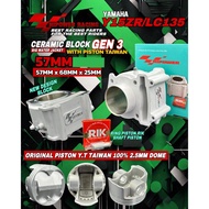 HI-POWER RACING LC135/Y15ZR CERAMIC BLOCK KIT & FORGED FJN PISTON  57/63/65/70/72/74MM