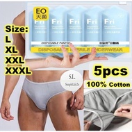 Disposable Underwear Men Brief Men Panties Pakai Buang Cotton Briefs Men Disposable Panties Underwea