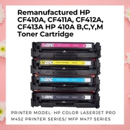 Remanufactured HP CF410A, CF411A CF412A, CF413A HP 410A B,C,Y,M Toner Cartridge