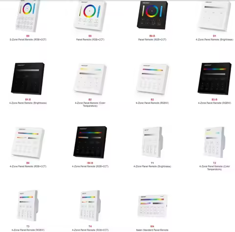 MiBoxer LED Controller Dimmer B0 B1 B2 B3 B4 B8 B5 T1 T2 T3 T4 M4 Brightness/CCT/RGB/RGBW/RGB+CCT St