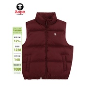 Aape Flagship Store Men's Autumn Winter Small Label Badge Simple Casual Red Vest Down Jacket 7721XXP