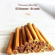 Kayu Manis C5 Premium Kualiti Tinggi dari Sri Lanka 100g