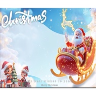 【Christmas card】BEIGE Christmas tree With Lights/Cones/Red Cones 4FT/5FT/6FT/7FT/8FT Foldable Tree