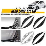 MTTO Perodua  Axia 2017-2022  Exterior Car Head Lamp Eye Lid Cover Accessories Multiple Choice
