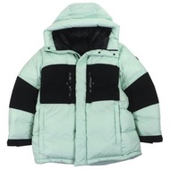 成色極佳 ▼ MONCLER 2022 BODRI 連帽雙拉鍊羽絨服，帶橡膠logo貼片，薄荷綠和黑色，1碼，正品日本製造。男士款