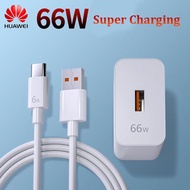 Original For Huawei 66W Charger SuperCharge Fast Charger Power Adapter 6A USB Type-C Cable For Huawe