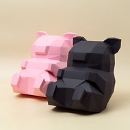 3D紙模型-DIY動手做-免裁剪-擺飾系列-胖胖費得-療癒 手機置物架