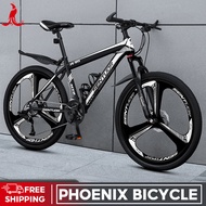 Phoenix Mountain Bike/Mechanical Dual Disc Brake/21 24 Speed Variable Speed Bike/24 26" Mountain Bike/High Carbon Steel Frame/Racing Cross Country Mountain Bike