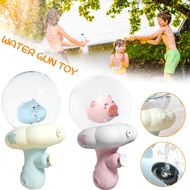 Water Guns Toy Hippo Pig Children Summer Splashing Water Pressure Toy With Light Water Spray Guns Outdoor Beach Garden Bath