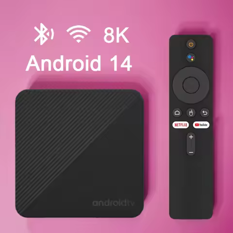 Android14 Smart TV Box T8 Large Capacity Version Allwinner H313 HD 8K 2.4G5G Dual Wifi BT5.4 Google