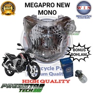 LAMPU DEPAN REFLEKTOR HEADLAMP BONUS BOHLAM HONDA MEGAPRO NEW MONO HIGH QUALITY