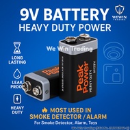 Peak Power Long Lasting 9 volt battery 9v battery 6F22 heavy duty battery