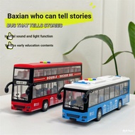 Children's Bus Toys Large Door Opening Bus Model Simulation Storytelling Sound Light Bus Toys