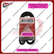 ALTERNATOR FAN BELT (BANDO) 6PK1210 NISSAN TEANA 2.0 J32 L33L X-TRAIL T32 2.0