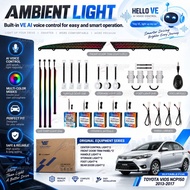 AMAZING Toyota Vios Ncp150 2013-2017 Car VE OEM Ambient Light Atmosphere Lighting Ai Voice Control A