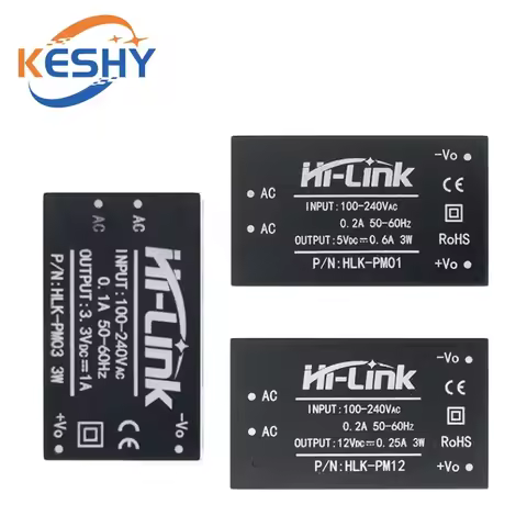 HLK-PM01 HLK-PM03 HLK-PM12 AC-DC 220V to 5V/3.3V/12V Mini Power Supply Module Intelligent Household 