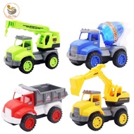 Set of 4 Toy Cars for Children, Toy Set of 4 Colorful Construction Cars