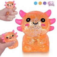 SOONA Squishy Stress Glitter, Cute Shape Glitter Axolotl Squishy Toys,  Soothing Texture Sugar Fille