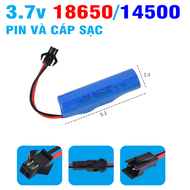Pin sạc 3.7v 14500 800mah cho xe mô hình điều khiển từ xa Jack nối SM