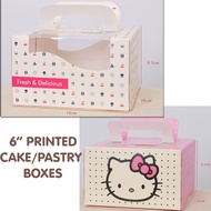 (10pcs) 4 / 6 inch Cake pastry dessert packaging box - gift packaging boxes with handle