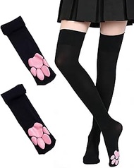 Cat Paw Thigh High Socks Golves, Thigh Highs, Femboy, Cute Soft 3D Toe Beans, Socks, Mittens, Kitten