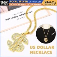Punk Style chunky necklace Gold dollar necklace Hip Hop Dollar pendant for Men Women Exaggerated Sty