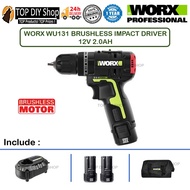 WORX WU131 BRUSHLESS IMPACT DRIVER 12V 2.0AH