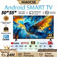 HIAOCSE Smart TV Borderless 55inch Television Android WIFI YouTube HDMI Netflix FHD Murah Android TV