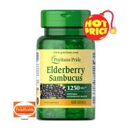 Puritan's Pride Elderberry Sambucus 1250 mg / 60 Softgels